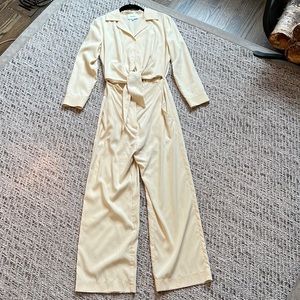 Nanushka cream jumpsuit. Extra small